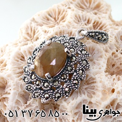 گردنبند یاقوت زرد زنانه مارکازیت هانگ مدل رزیتا _کد:7886