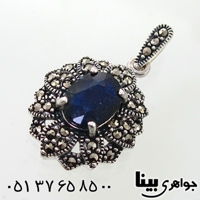 گردنبند یاقوت کبود زنانه مارکازیت هانگ مدل روژا _کد:7887