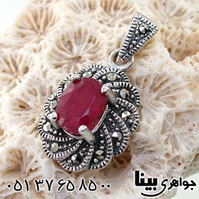 گردنبند یاقوت سرخ زنانه مارکازیت هانگ مدل پرستو _کد:7888