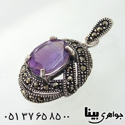 گردنبند آمتیست زنانه مارکازیت هانگ مدل گلاره _کد:7890