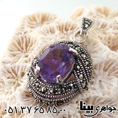 گردنبند آمتیست زنانه مارکازیت هانگ مدل گلاره _کد:7890