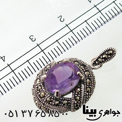 گردنبند آمتیست زنانه مارکازیت هانگ مدل گلاره _کد:7890
