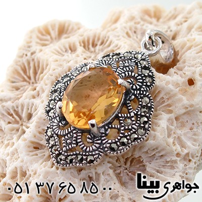 گردنبند سیترین زنانه مارکازیت هانگ مدل سارینا _کد:7892