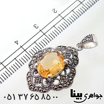 گردنبند سیترین زنانه مارکازیت هانگ مدل سارینا _کد:7892