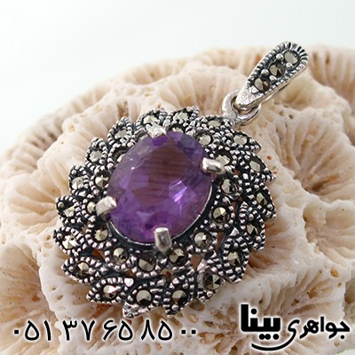 گردنبند آمتیست زنانه مارکازیت هانگ _کد:7896