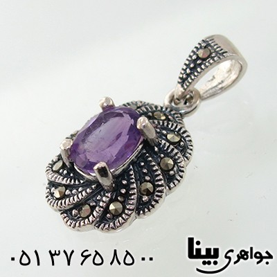 گردنبند آمتیست زنانه مارکازیت هانگ _کد:7899