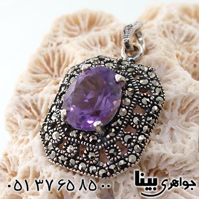 گردنبند آمتیست زنانه مارکازیت هانگ _کد:7902