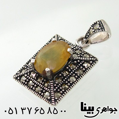 گردنبند یاقوت زرد زنانه مارکازیت هانگ _کد:7907