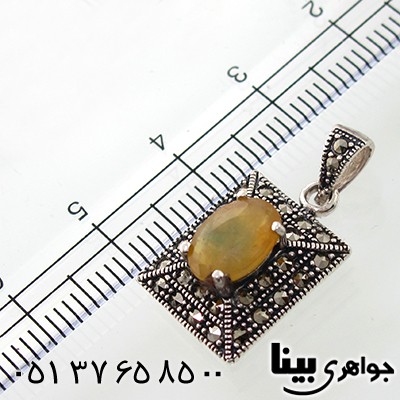 گردنبند یاقوت زرد زنانه مارکازیت هانگ _کد:7907