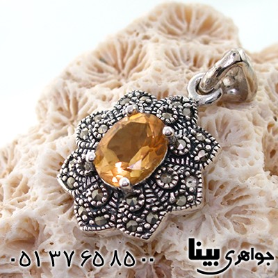 گردنبند سیترین زنانه مارکازیت هانگ مدل تابان _کد:7913