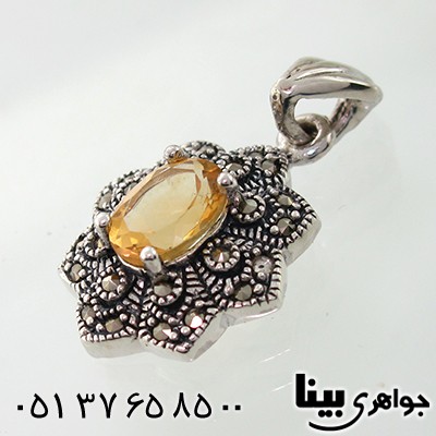 گردنبند سیترین زنانه مارکازیت هانگ مدل تابان _کد:7913