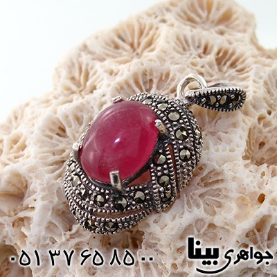 گردنبند یاقوت سرخ زنانه مارکازیت هانگ _کد:7914