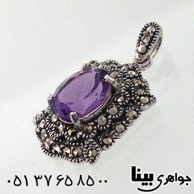 گردنبند آمتیست زنانه مارکازیت هانگ _کد:7916