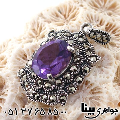 گردنبند آمتیست زنانه مارکازیت هانگ _کد:7916