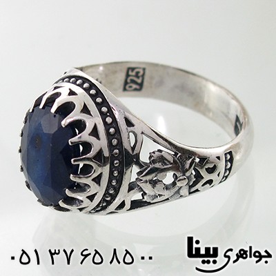 انگشتر یاقوت کبود آفریقایی مردانه _کد:7918
