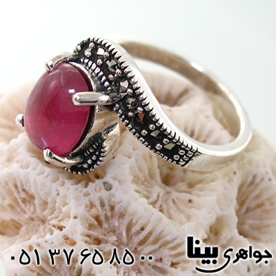 انگشتر یاقوت سرخ زلال زنانه مارکازیت هانگ سوپر _کد:7919