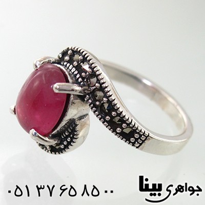 انگشتر یاقوت سرخ زلال زنانه مارکازیت هانگ سوپر _کد:7919