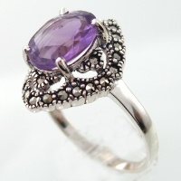انگشتر آمتیست زنانه مارکازیت هانگ 