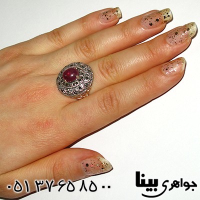 انگشتر یاقوت سرخ زنانه درشت مارکازیت هانگ ملکه _کد:7927