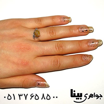 انگشتر یاقوت زرد زنانه مارکازیت هانگ _کد:7932