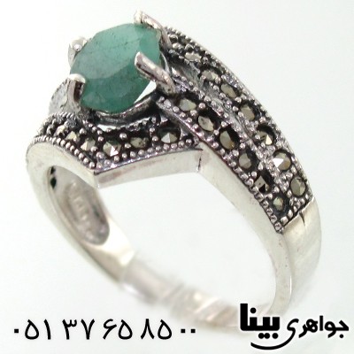 انگشتر زمرد زنانه مارکازیت هانگ _کد:7935