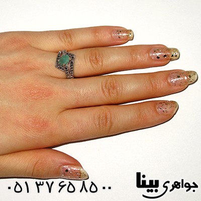 انگشتر زمرد زنانه مارکازیت هانگ _کد:7935
