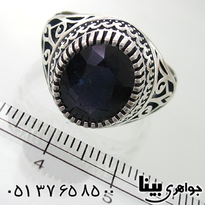 انگشتر یاقوت کبود آفریقایی مردانه _کد:7940