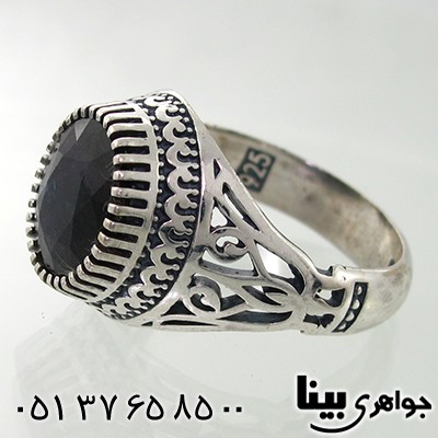 انگشتر یاقوت کبود آفریقایی مردانه _کد:7940