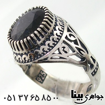 انگشتر یاقوت کبود آفریقایی مردانه _کد:7940