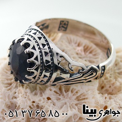 انگشتر یاقوت کبود آفریقایی مردانه _کد:7944