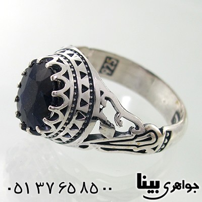 انگشتر یاقوت کبود آفریقایی مردانه _کد:7944