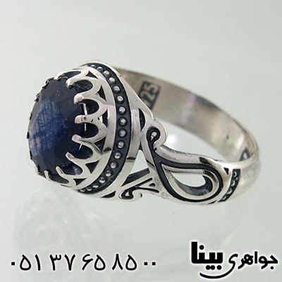 انگشتر یاقوت کبود آفریقایی مردانه _کد:7950