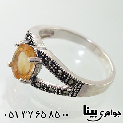 انگشتر سیترین زنانه مارکازیت هانگ _کد:7958