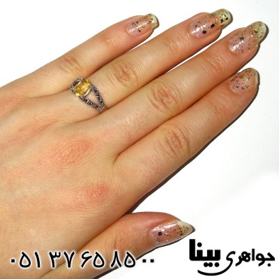 انگشتر سیترین زنانه مارکازیت هانگ _کد:7958