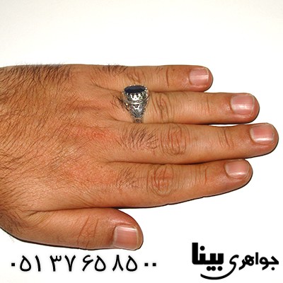 انگشتر یاقوت کبود آفریقایی مردانه _کد:7961