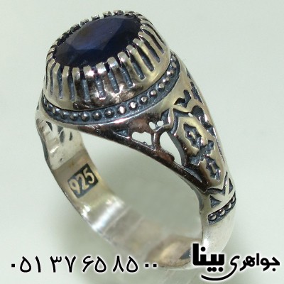 انگشتر یاقوت کبود آفریقایی مردانه _کد:7981