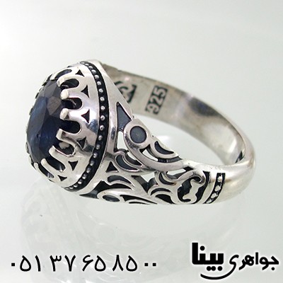 انگشتر یاقوت کبود آفریقایی مردانه _کد:7987