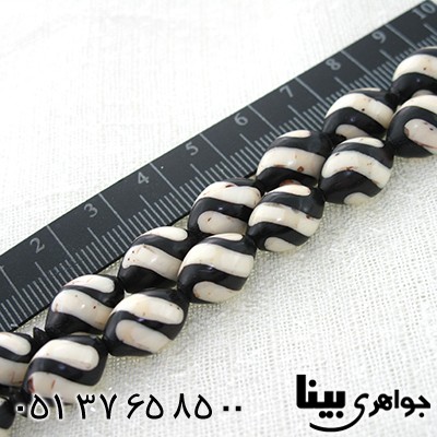 تسبیح کشکول (کوک) و عاج فیل 33 دانه ای درشت مرصع کاری _کد:7990