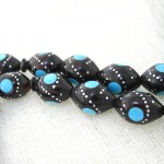 33 دانه ای نقره کوب و مرصع کاری فیروزه مصری _کد:7991