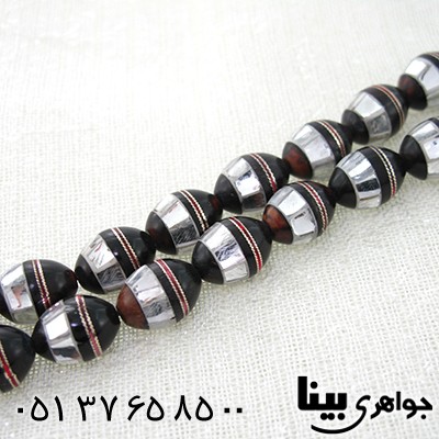 تسبیح کشکول (کوک) 33 دانه ای درشت آینه کاری و نقره کاری _کد:7996