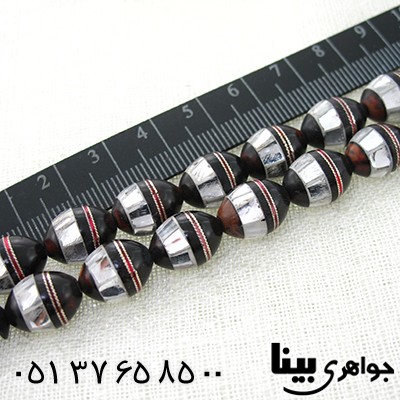 تسبیح کشکول (کوک) 33 دانه ای درشت آینه کاری و نقره کاری _کد:7996