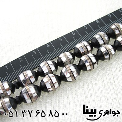 تسبیح کشکول (کوک) 33دانه ای درشت آینه کاری و نقره کاری _کد:8001