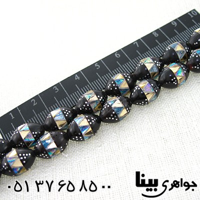 تسبیح کشکول (کوک) 33 دانه ای درشت نقره کوب و آینه کاری _کد:8006