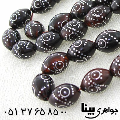 تسبیح کشکول (کوک) 33 دانه ای درشت نقره کوب _کد:8008