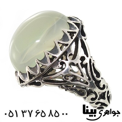 انگشتر عقیق برزیلی مردانه اره کاری قرینه درشت و سنگین _کد:8049