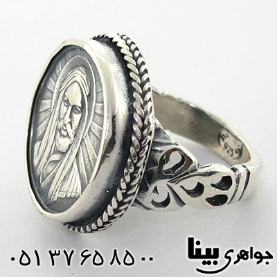انگشتر نقره مردانه درشت با شمایل حضرت علی(ع) _کد:8057