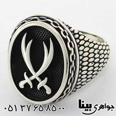 انگشتر نقره مردانه مدل ذوالفقار _کد:8063