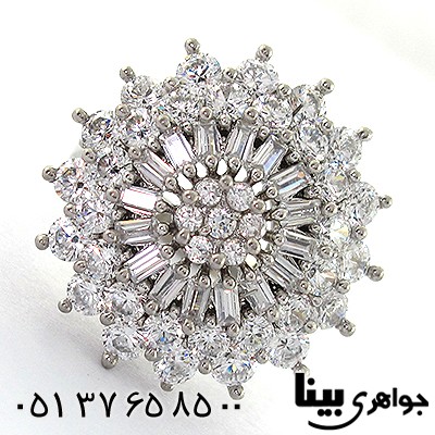 انگشتر اتمی سوئیسی زنانه درشت فاخر مدل پرنسس _کد:8068