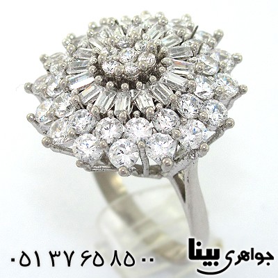 انگشتر اتمی سوئیسی زنانه درشت فاخر مدل پرنسس _کد:8068
