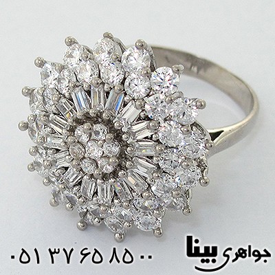 انگشتر اتمی سوئیسی زنانه درشت فاخر مدل پرنسس _کد:8068